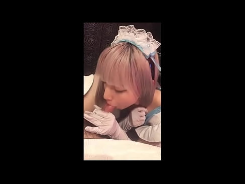 ❤️ 日本偶像[mayuka]，法国女仆装，第一部分，口交和用乳液打飞机 ️ Porno fb﹏﹏